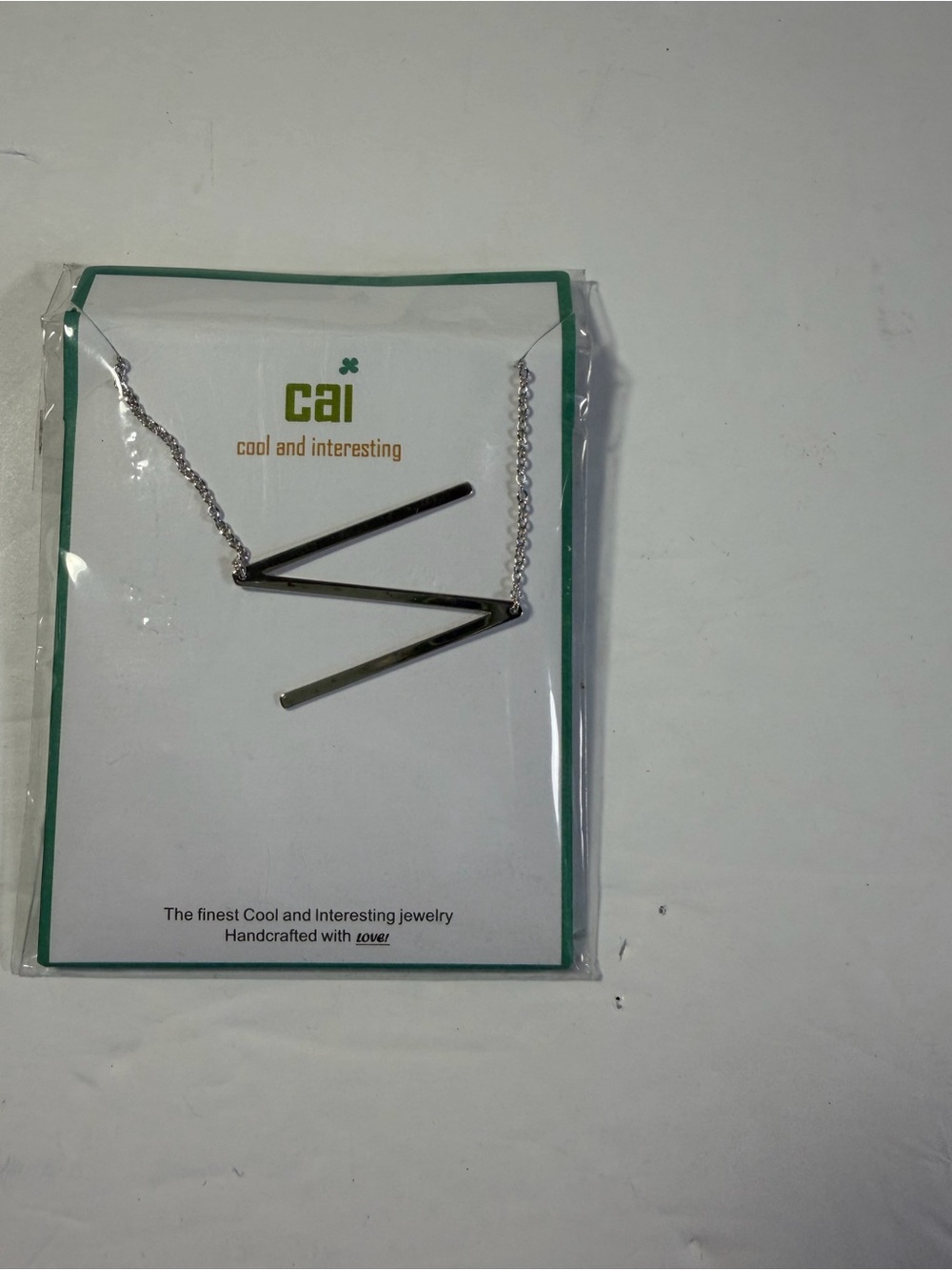 cai Silver Geometric Bar Necklace